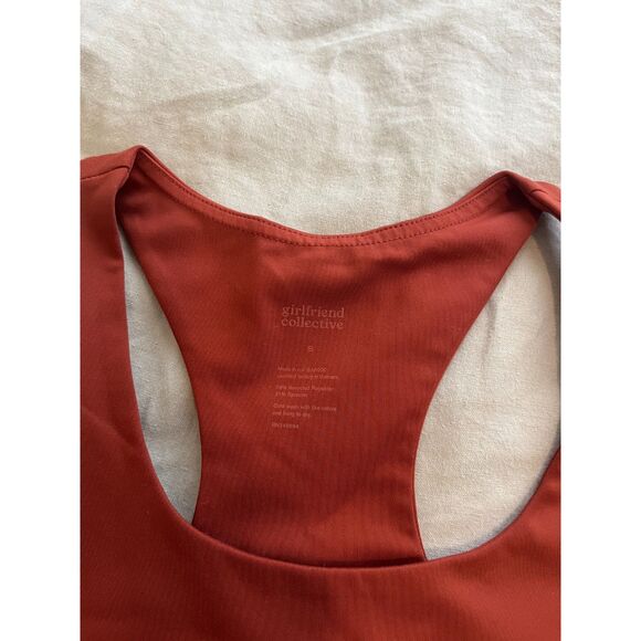 Girlfriend Collective Paloma Racerback Bra in Rust - sz small - Picture 3 of 3